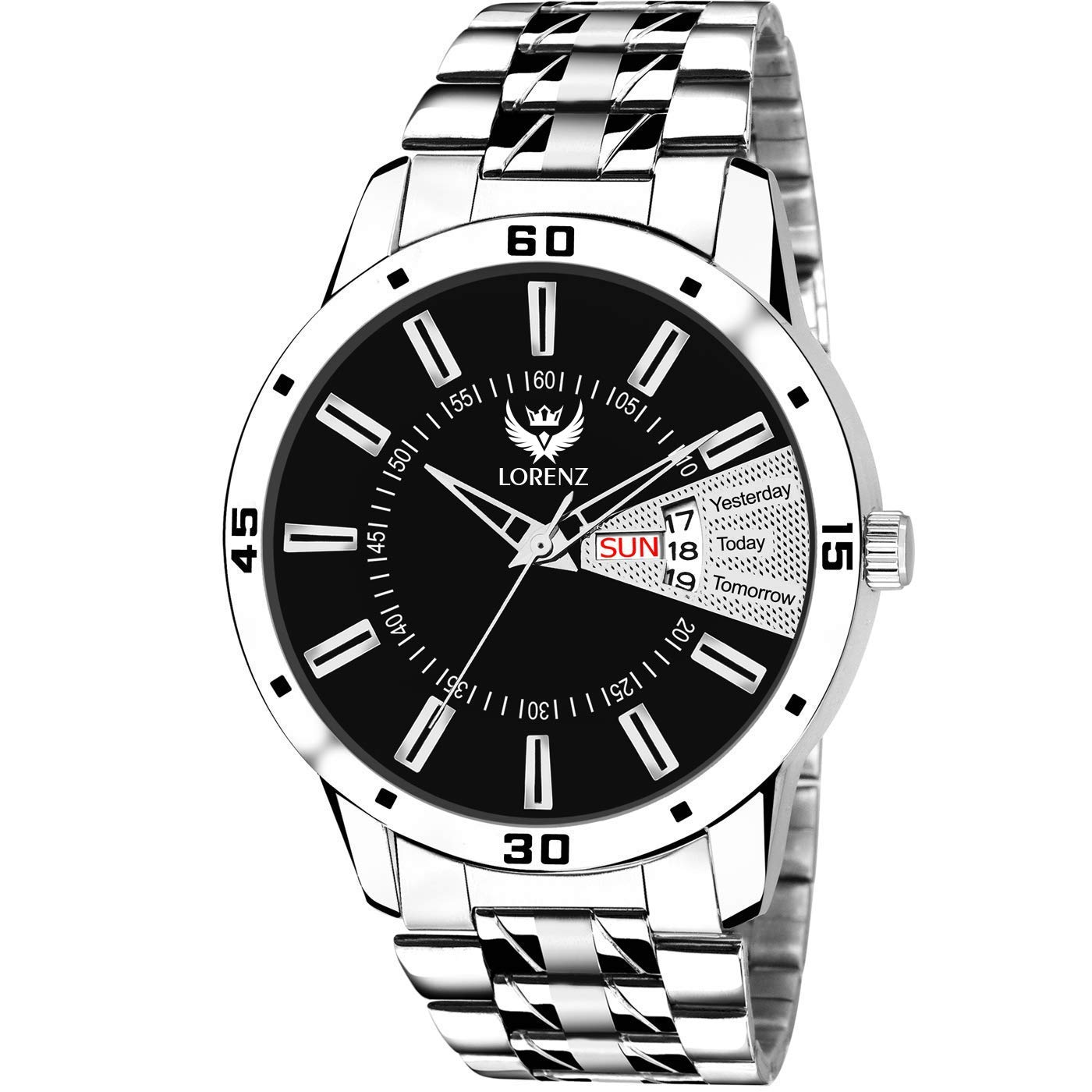LORENZ MK-2029W Black Dial Day & Date Watch for Men (B07NWQ81HN) Amazon Price History, Amazon Price Tracker