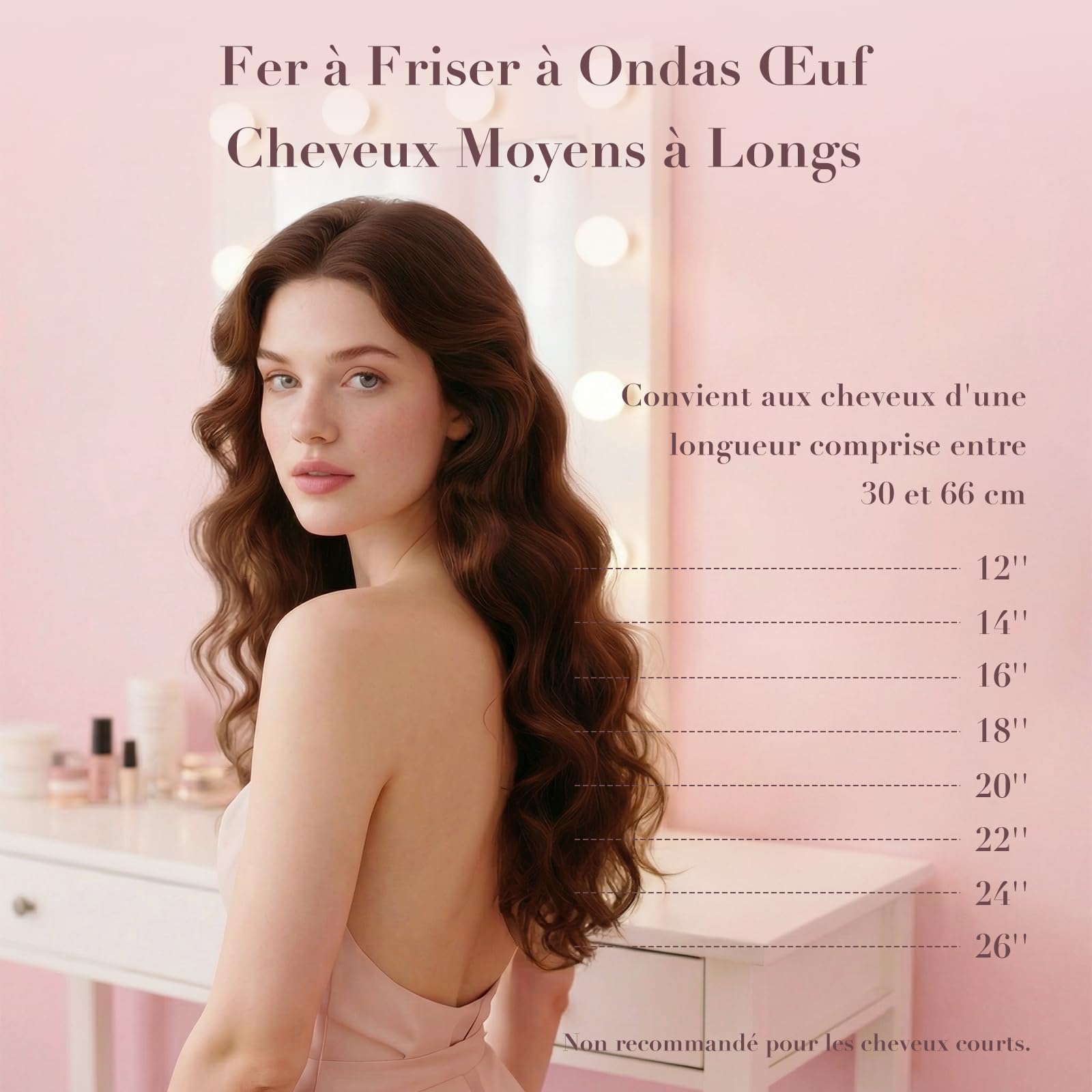AISEELY Boucleur a Cheveux 3 Tete, 32MM Fer à Friser-Grandes Boucles, 4 Températures Réglables, Anti-Brûlure, Convient aux Débutants,Fer a Friser Boucler pour Cheveux Longs Courts, Styliseur de Vagues
