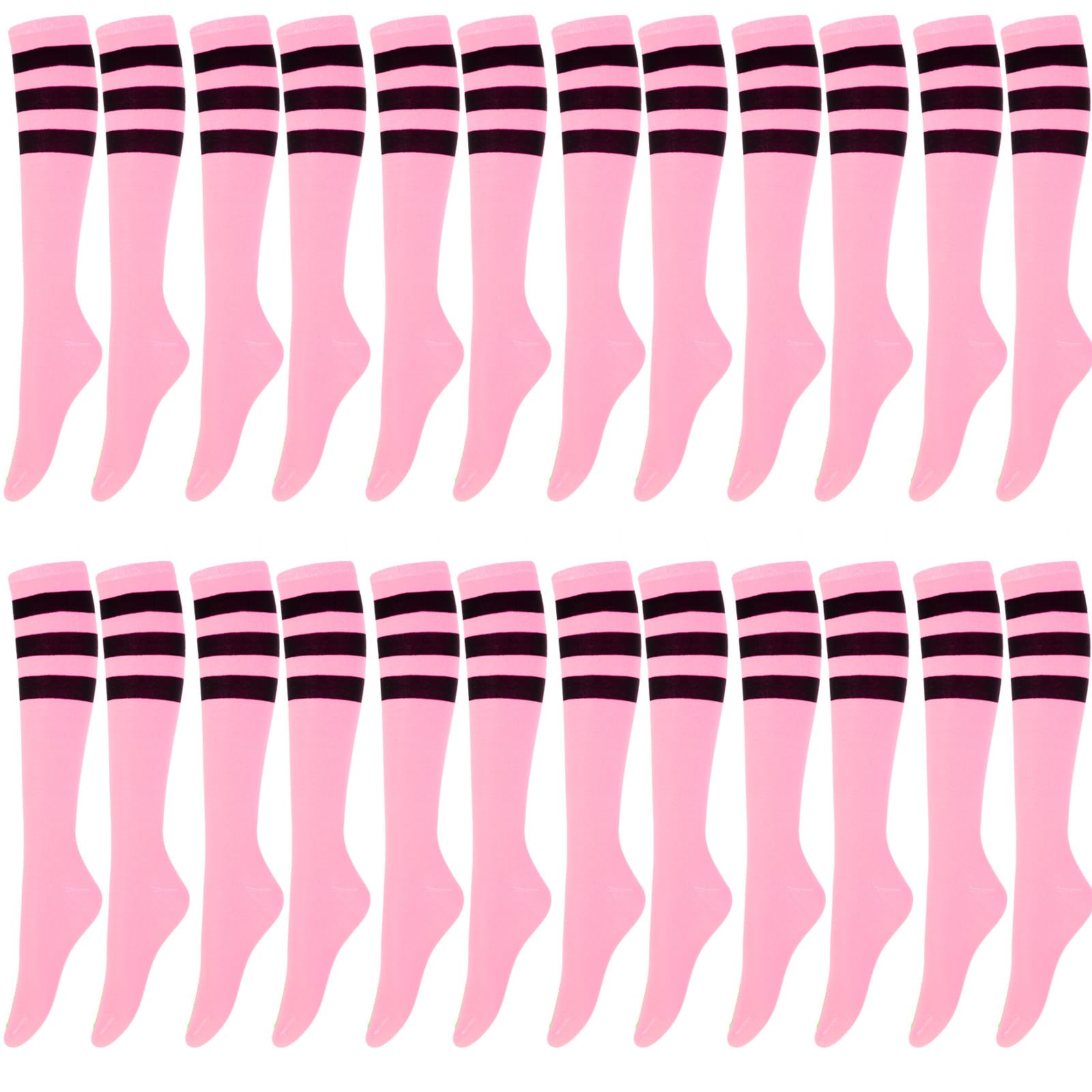 Hercicy 12 Pairs Knee High Tube Socks for Women