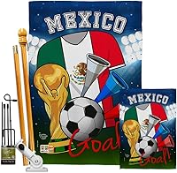 Vista 10 de Bandera de la Copa Mundial de Fútbol de México, juego deportivo, pelota de fútbol, actividades de entretenimiento, decoración física, pancarta