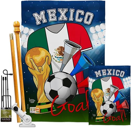 Vista 10 de Bandera de la Copa Mundial de Fútbol de México, juego deportivo, pelota de fútbol, actividades de entretenimiento, decoración física, pancarta