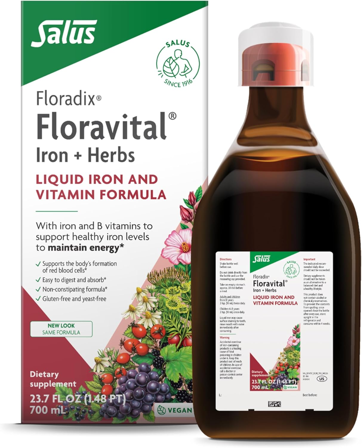 Floradix Floravital Liquid Iron & Vitamins Formula