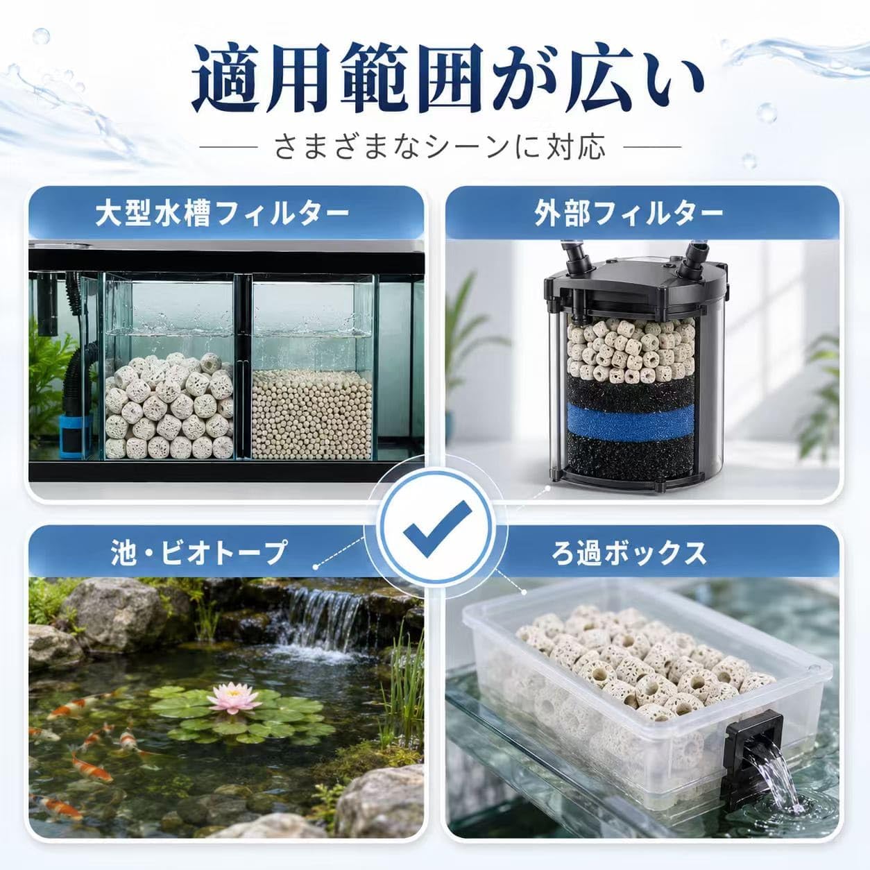 Amazon | セラミックリングろ材 20L 水槽 バクテリアろ過材 淡水 海水