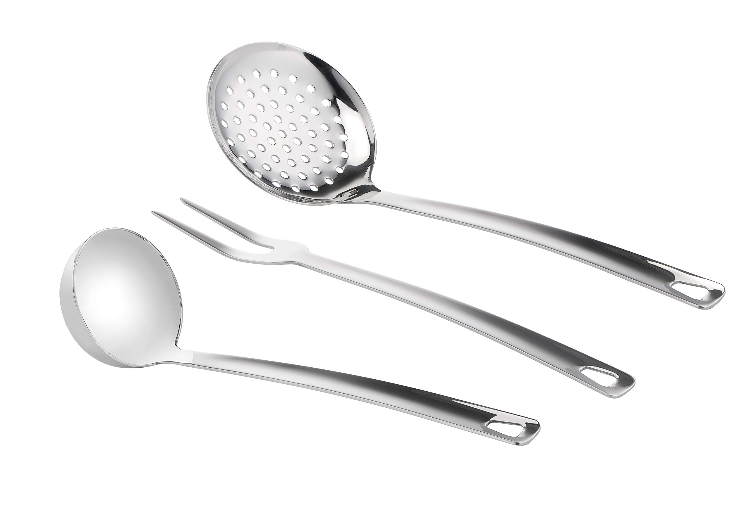 Lagostina Juego de Utensilios de Cocina de Acero Inoxidable 18/10 para Inducción, Gas y Horno, 13 Piezas, Juego con 4 Cacerolas, Olla, Sartén Antiadherente, Cuchara, Espuma, Porta Fideos, 4 Tapas