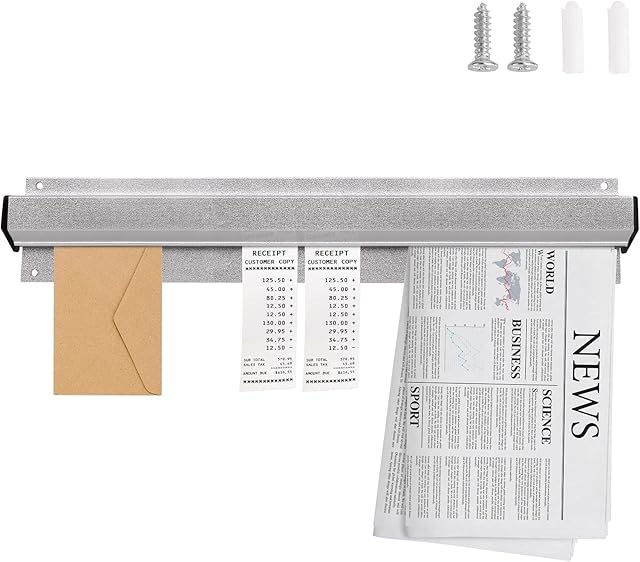 Order Grabber,Aluminum Alloy Ticket Holder, Wall-mounted Bill Holder, 35CM/13.8" Label Grabber, Suitable for Offices, Homes and Hotels