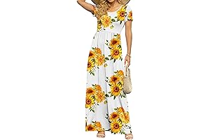 Charming Sunflower Maxi Dress