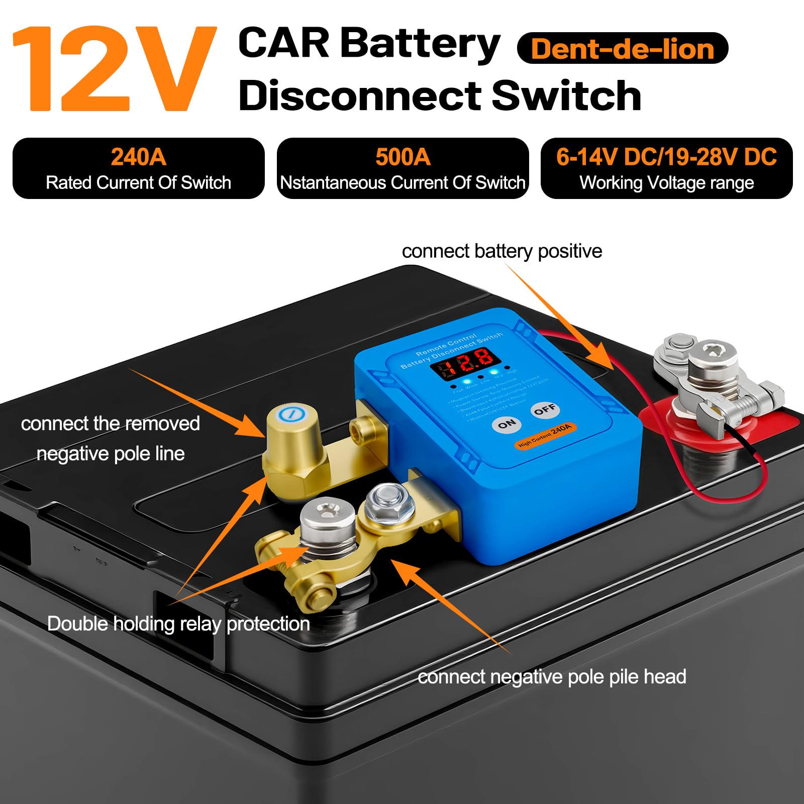 Mit Fernbedienung 2 Stück Batterieschutzschalter 12 V/24 V Batterietrennschalter EIN/AUS Batterietrennschalter Anleitung