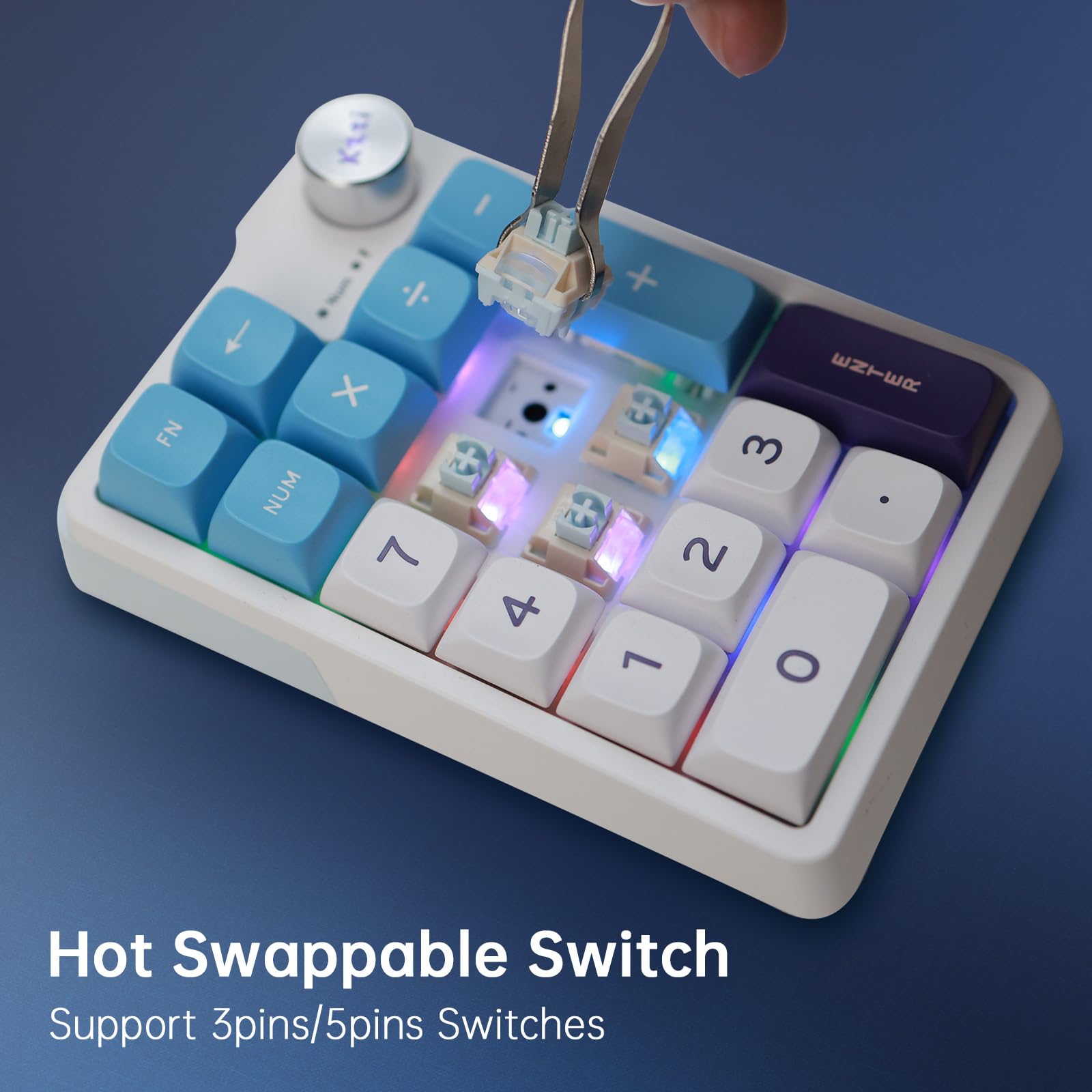 Amazon.com: KZZI Mechanical Wireless Rechargeable Numeric Keypad