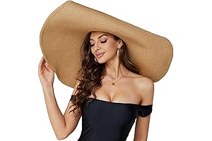 Oversized Wide Brim Beach Sun Hat for Women