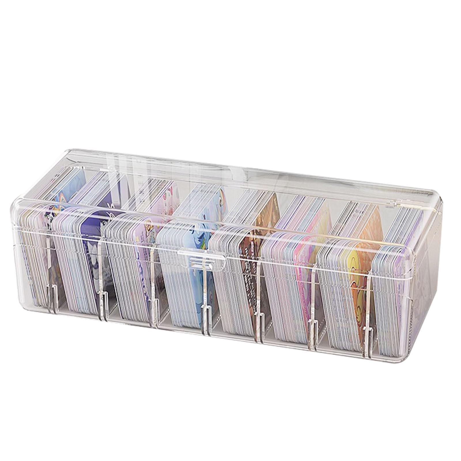 Kaartenbox, Verzamelkaartenbox, Kaartenbox Voor MTG Transparante Organizer Met Verstelbare Scheidingswanden Het Opbergen Van Maximaal 700 Kaarten Flashcards Visitekaartjes 3541807663
