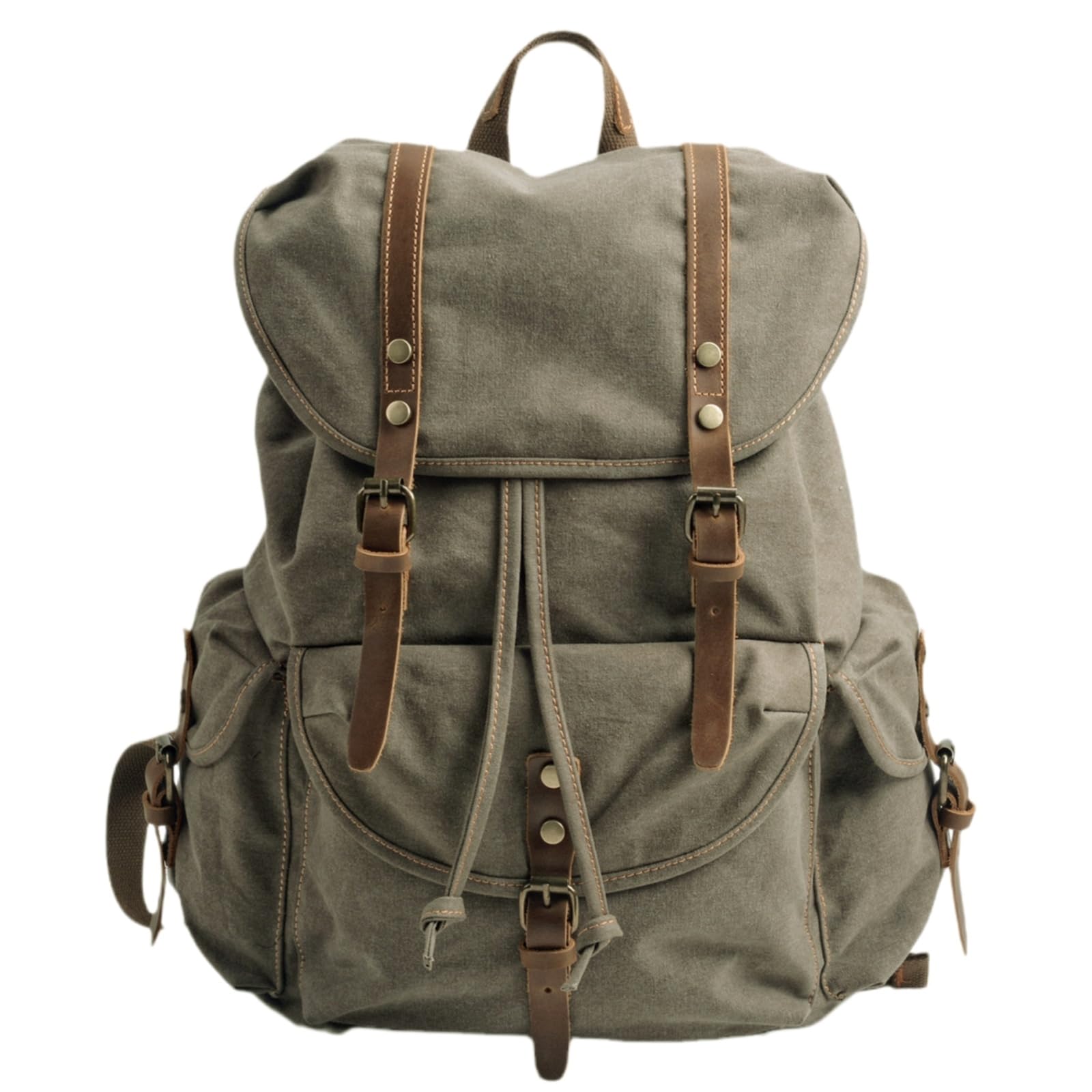 Zaino in Tela Retro, Sacco da Giorno Casual di Grande capacità con Spazioso Deposito, Borsa Viaggio per Scuola, Pendoli E Uso Quotidiano