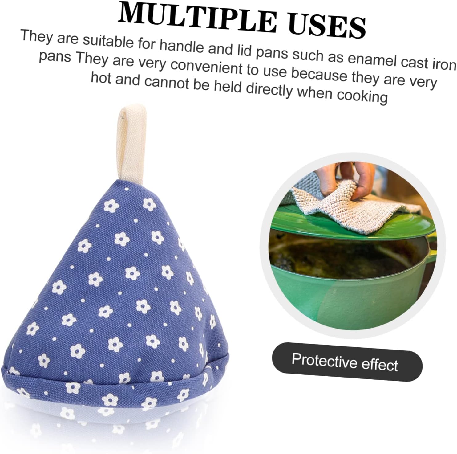 4 Pcs Hot Pot Lid Handle Mitts Scald Pot Knob Grabber Covers Triangular Design for Secure Grip Kitchen Accessories Ideal Pot Holders for Safe Cooking