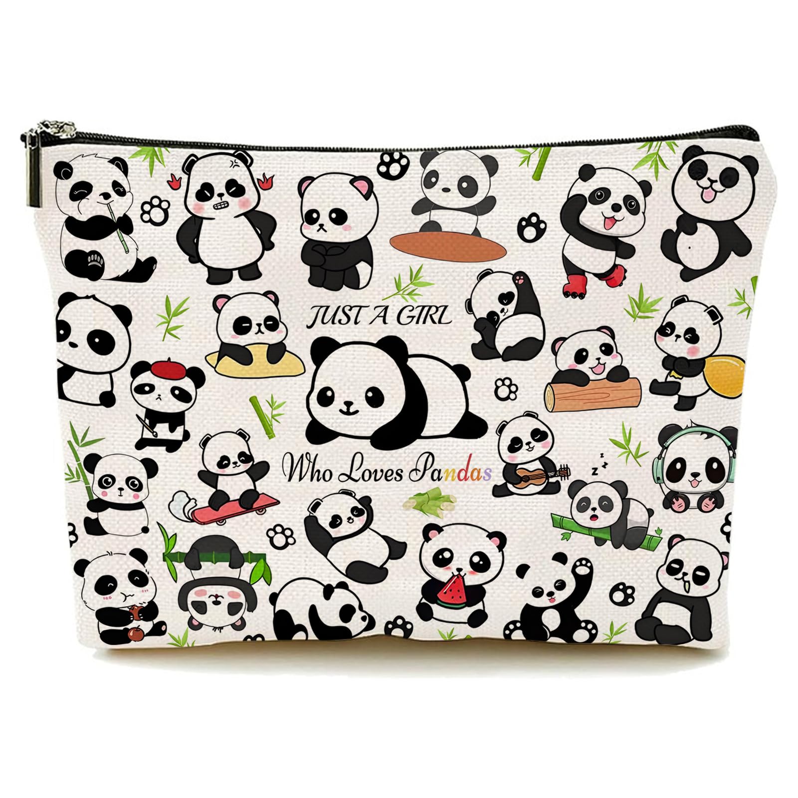 Durfk Panda Makeup Bags, Panda Gifts for Women, Funny Cosmetic Bag Birthday Christmas Gifts for Her, Sister, Daughter, Women