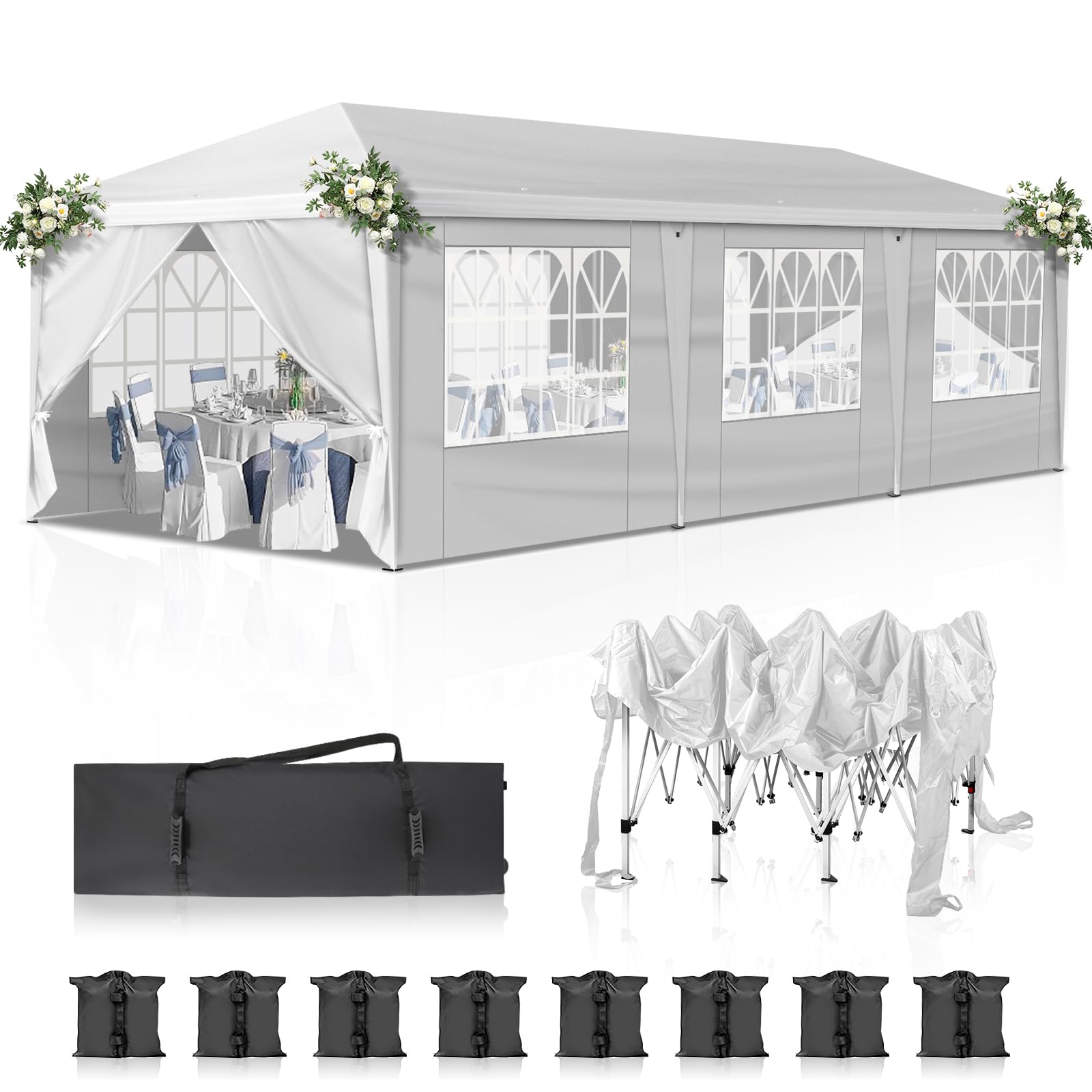 VINGLI 10x30 Pop Up Canopy Tent