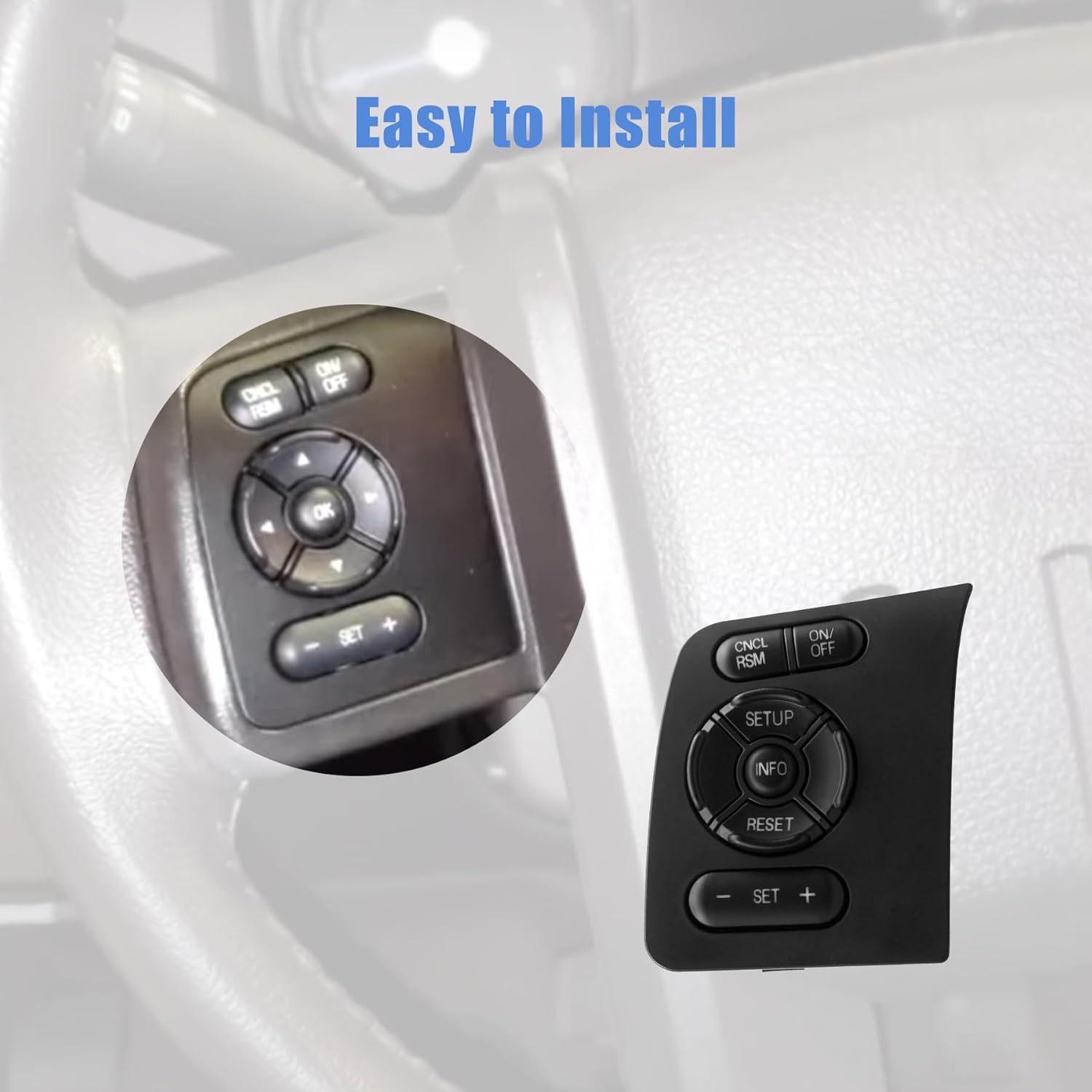 Steering Wheel Cruise Control Switch Module Left Side Fit for Ford F250 F350 F450 F550 2011 2012 2013 2014 2015 2016 Replace BC3T-9E740-EEW