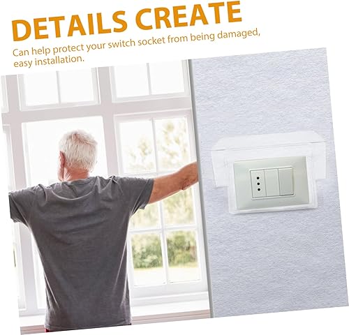 Miniatura 5 de Cabilock 1 tapa adhesiva de doble posición para baño y sala de estar para enchufes eléctricos, fácil de instalar y quitar, estilo interior aleatorio