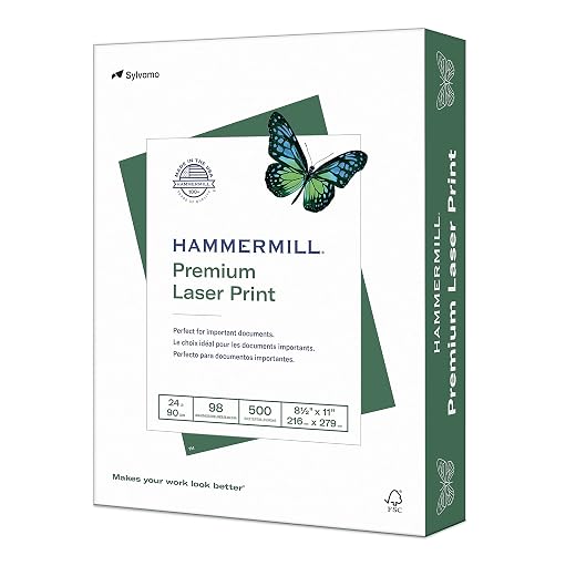 Hammermill 104604 Laser Print Office Paper, 98 Brightness, 24lb, 8-1/2 x 11, White, 500 Sheets/Rm (HAM104604)