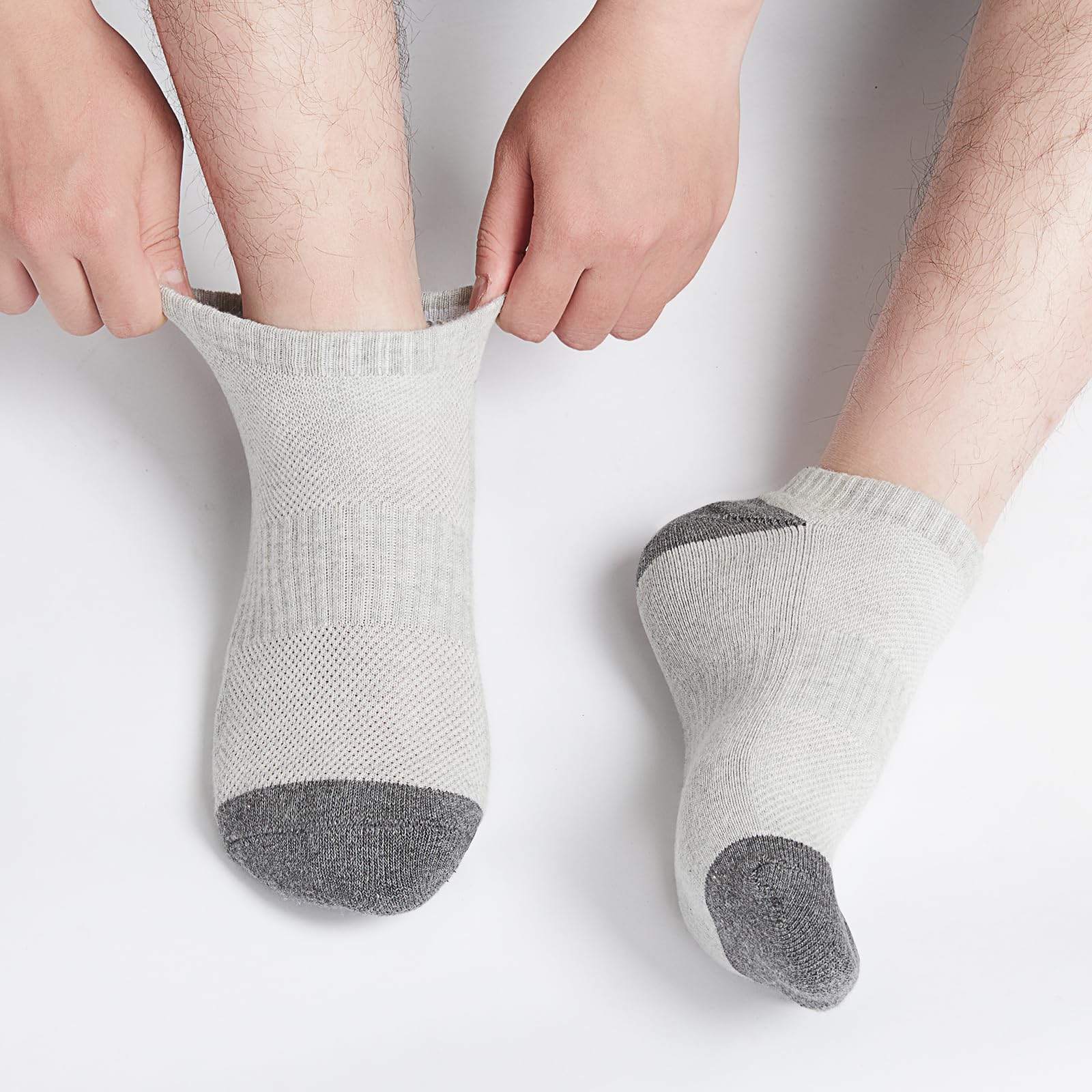 Condition photo showing New/Like New for J-BOX Men's Athletic Socks,Cotton Socks?Men's Running Ankle with Cushion,Low Cut Sport Tab Socks