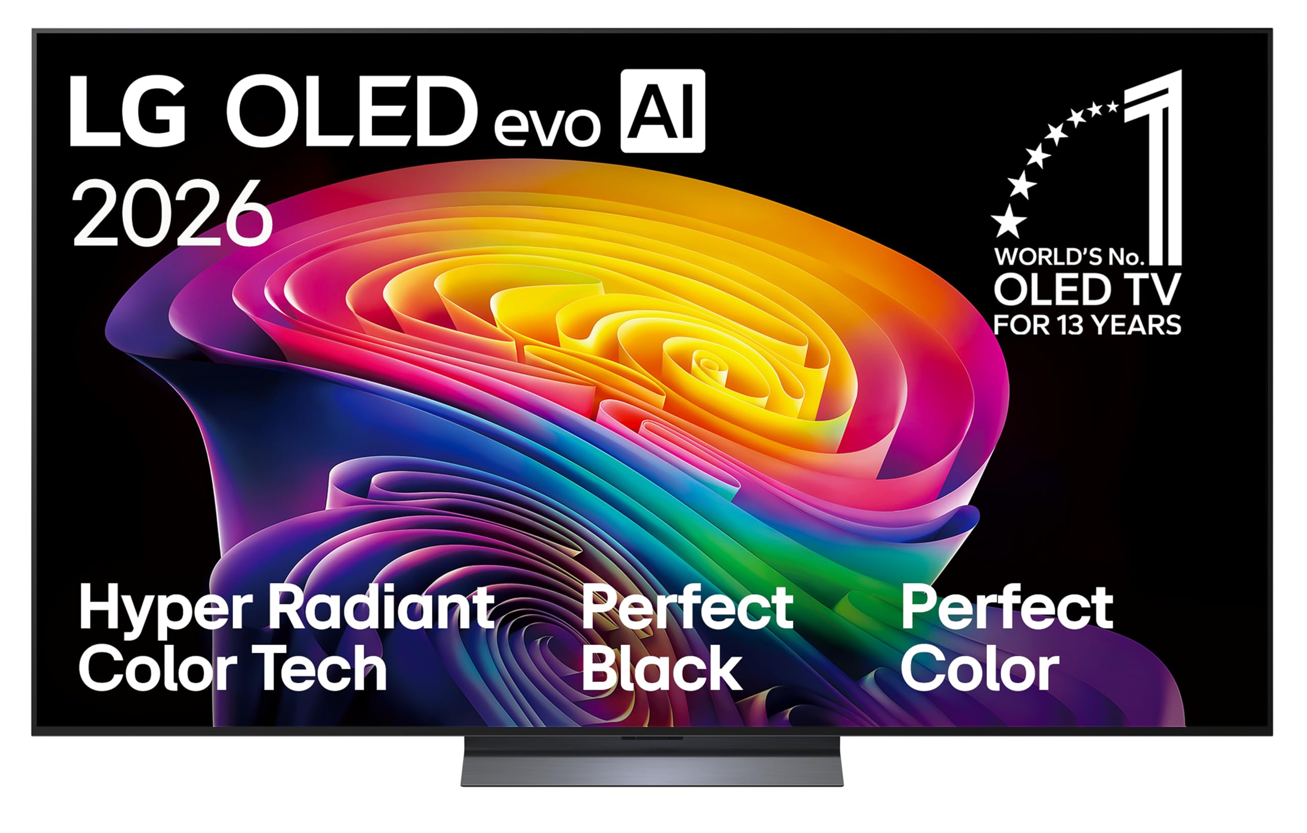 LG OLED77C64LA - TV 77", 4K OLED EVO AI C6, Smart TV, WebOS 26, processeur α11 AI Gen3, VRR 165Hz, anti-reflets Pro, Dolby Vision et Atmos, Alexa/Google Assistant, Gris foncé