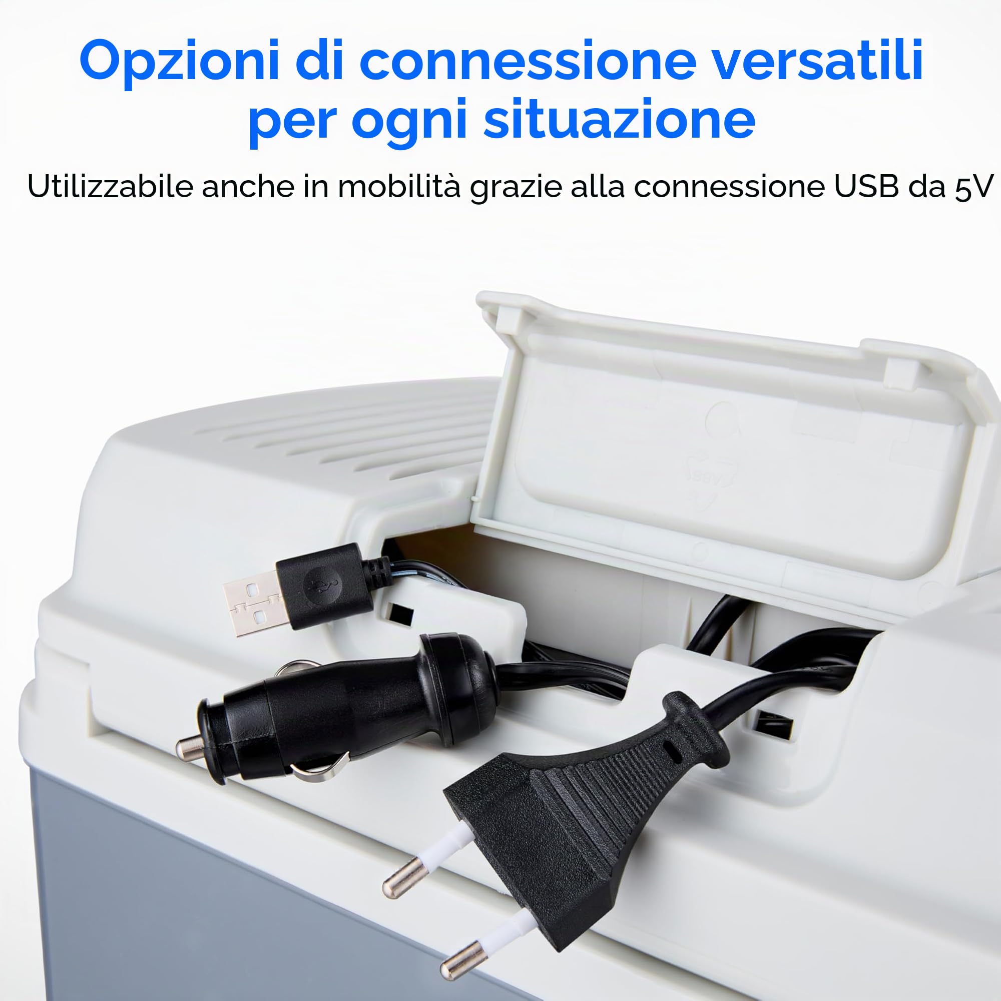 MEDION Frigorifero portatil con funzione di riscaldamento (elettrico, 2 in 1 raffreddamento e riscaldamento, 20 litri, maniglia per il trasporto, connessione 3 in 1 5V USB