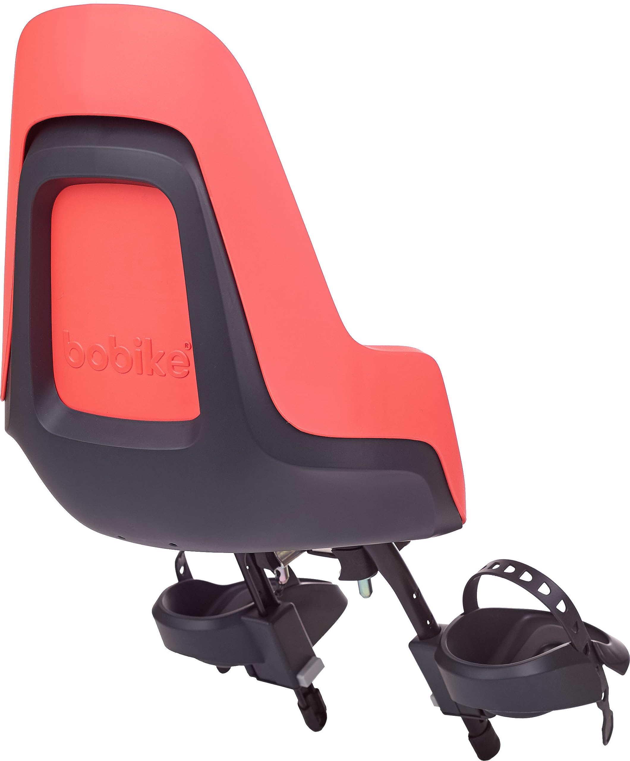 BOBIKE 8012000016 - One Mini siège Avant pour vélos avec Roues de 26" à 29" adapté aux Enfants d'un Poids Maximum de 15 kg avec ancrage dans Le Tube de Direction de Couleur Flamant Rose Ardent
