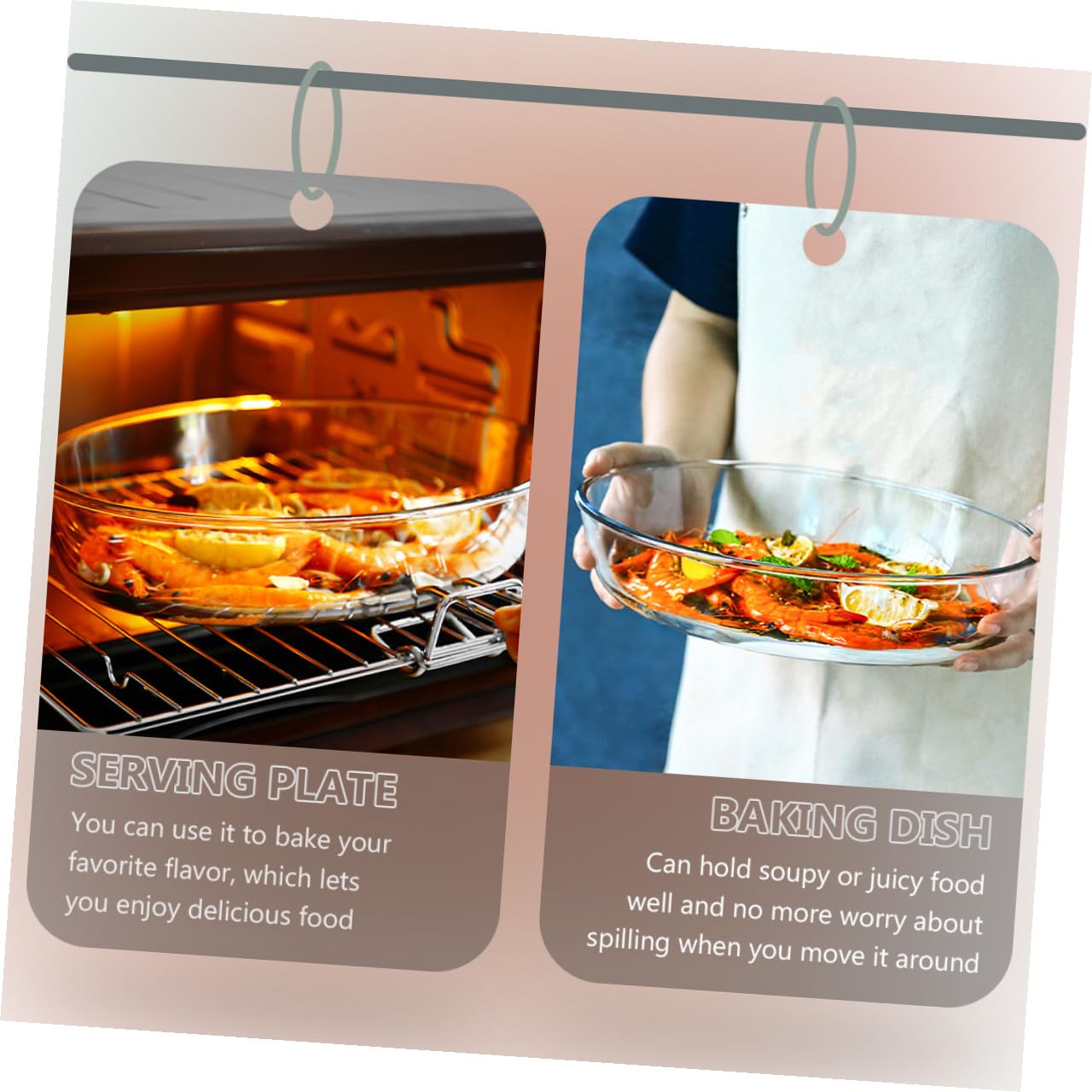 DOITOOL Ovales Glas Backofen Geschirr 2400ml Mikrowellengeeignete Glaspfanne Ofenfestes Haushaltsgeschirr für Backen und Servieren