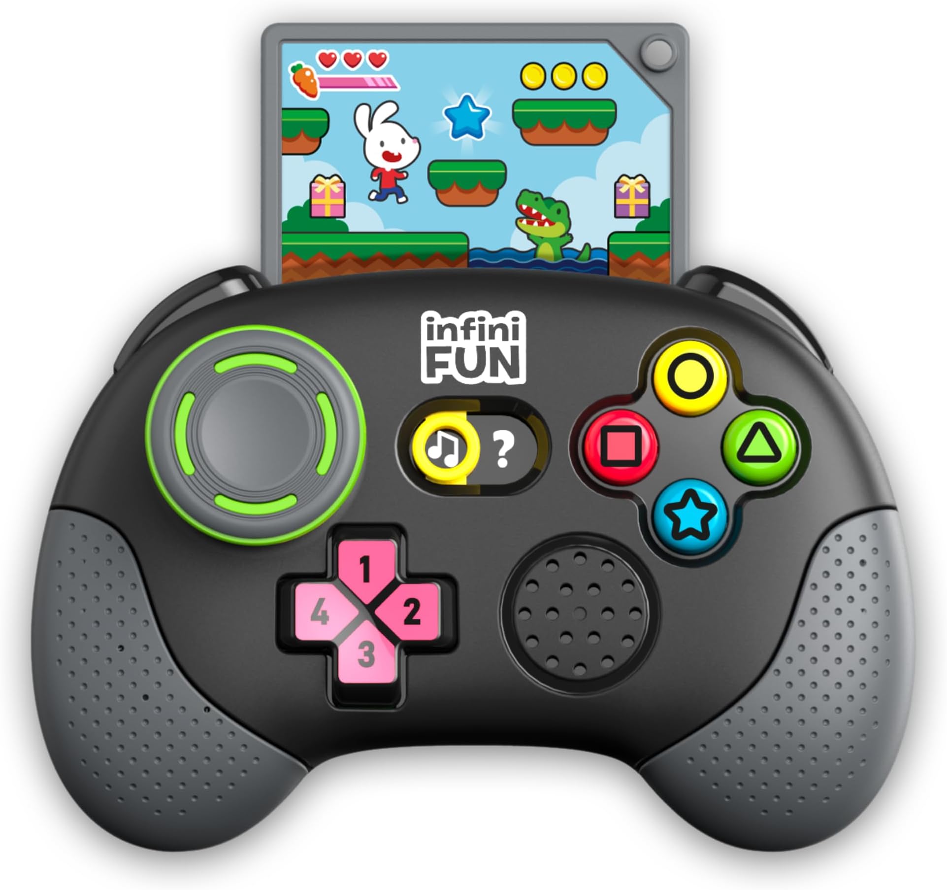 – Infini Fun My First Video Game Controller - Imaginative Play Set for Kids - Ultra-Realistic Toy, Pretend Kids Play Set, Fake Games Console Controller, Discover Colours & Sounds - For Ages 18 Months +