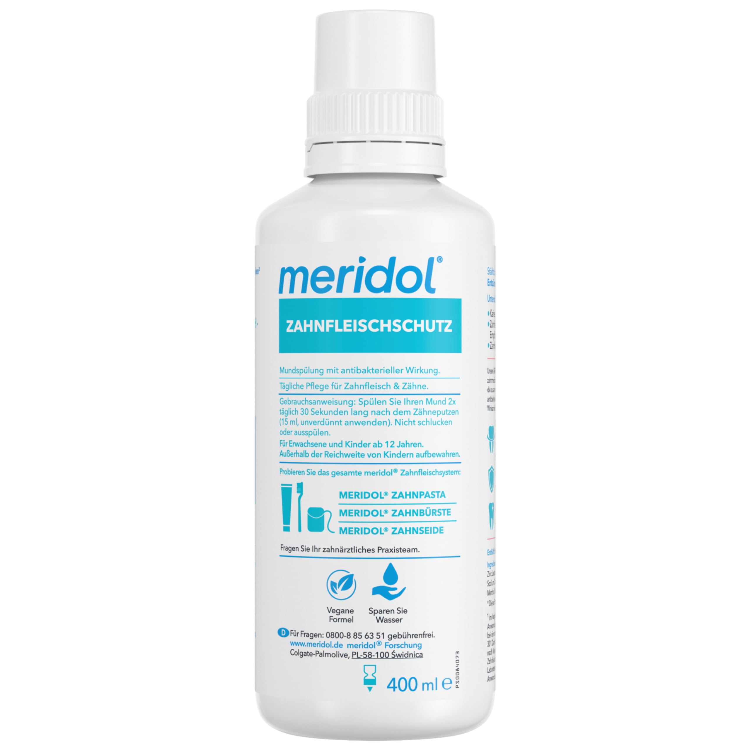 meridol Mundspülung Zahnfleischschutz, Antibakteriell, 400 ml