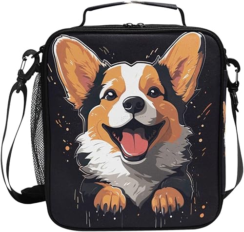 Lonchera para niños y niñas, divertida lonchera aislada con correa para el hombro, bolsas enfriadoras reutilizables, bolsa organizadora de almuerzo,