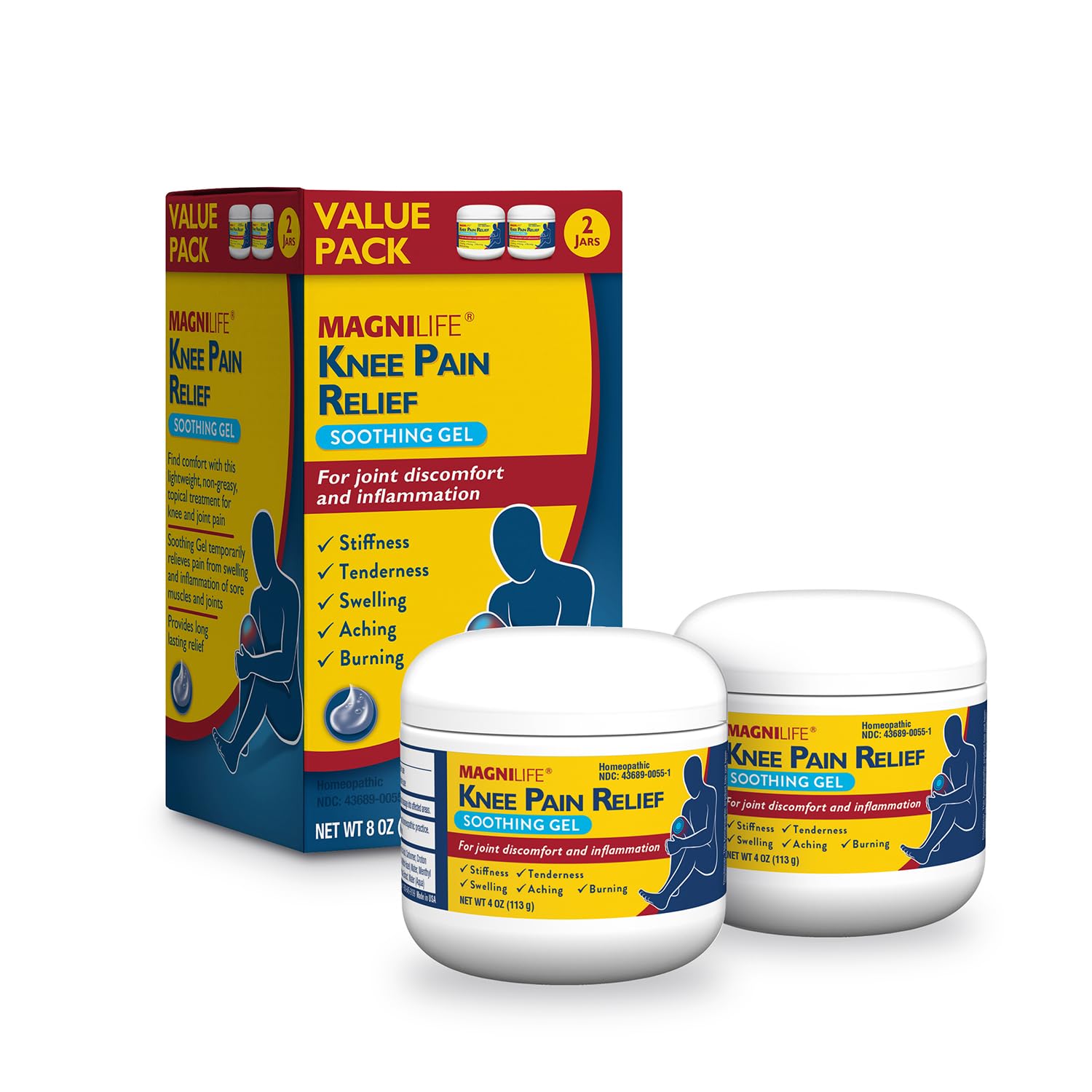 Amazon.com: MagniLife Knee Pain Relief Gel (4 oz, 2 Pack), Arnica-Based Gel for Joint Pain, Knee Stiffness & Swelling, Non-Greasy, No Staining, Massage-in Formula for Daily Knee Support & Comfort : Health Amazon.com: MagniLife Knee Pain Relief Gel (4 oz, 2 Pack), Arnica-Based Gel for Joint Pain, Knee Stiffness & Swelling, Non-Greasy, No Staining, Massage-in Formula for Daily Knee Support & Comfort : Health