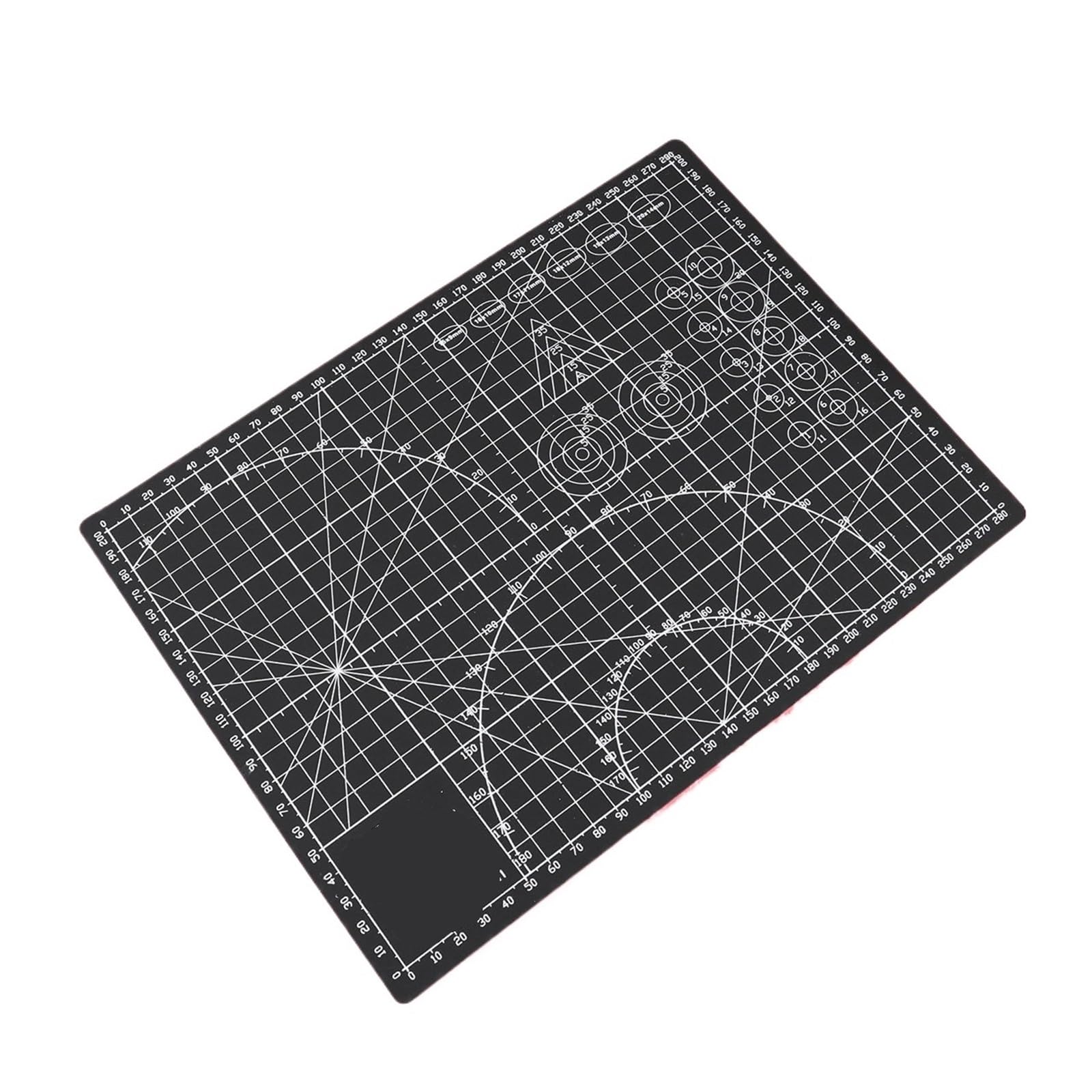 Self Healing Sewing Mat 2Pcs Self Healing Cutting Mat A4 Durable Non Slip for Arts Crafts Sewing Quilting DIY Projects Black Handmade Board