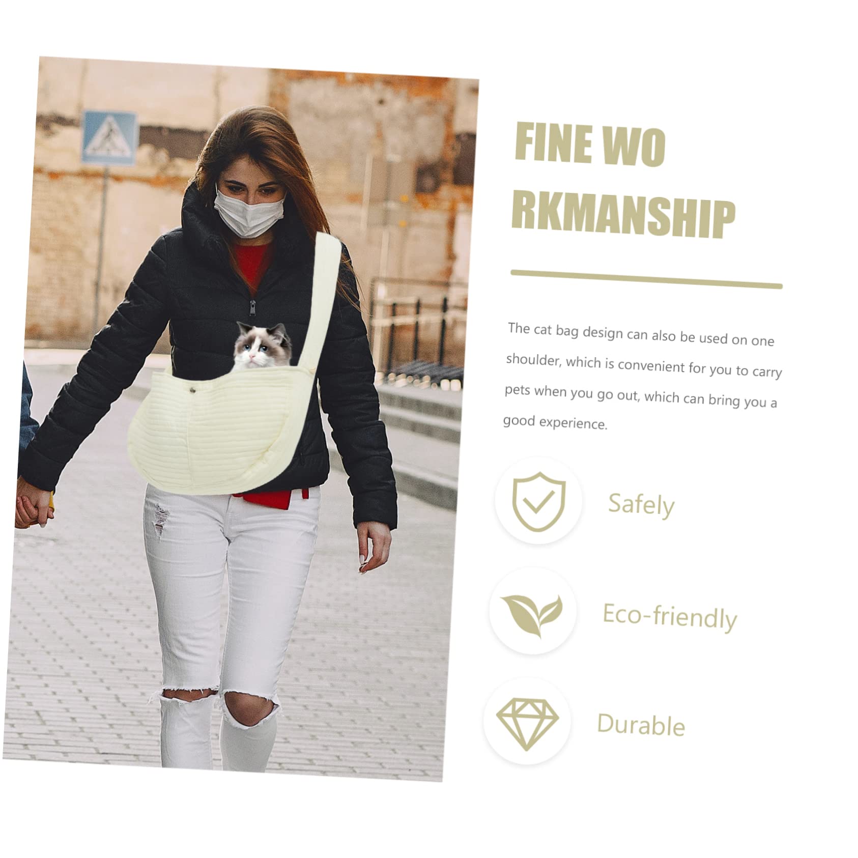 ifundom Portable Breathable Cat Carrier Bag Cross Body Sling for Travel Hiking and Pet Pouch for Cats and Small Dogs Convenient and Design