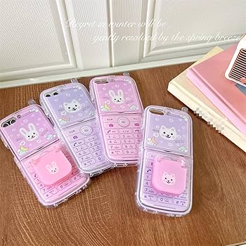 ♡　ケース Amazon.com: Pink Retro Galaxy Z Flip 5 Case With Moon and