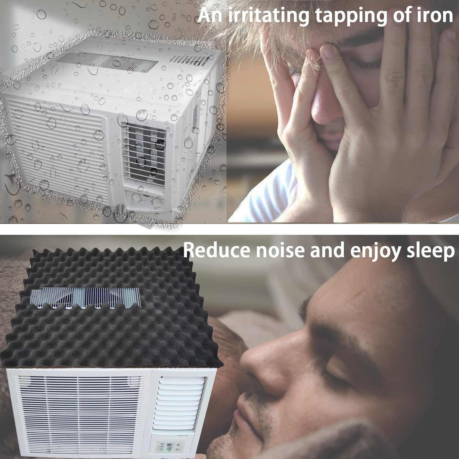 Tikfoam Air Conditioner Drip Cushion, AC Rain Cover, 23.6” x 16.9” Air Conditioner Top Pad for Stop Dropping Noise of Water Drpping onto Your AC, with Double-Sided Tape Roll 118” : Home & Kitchen