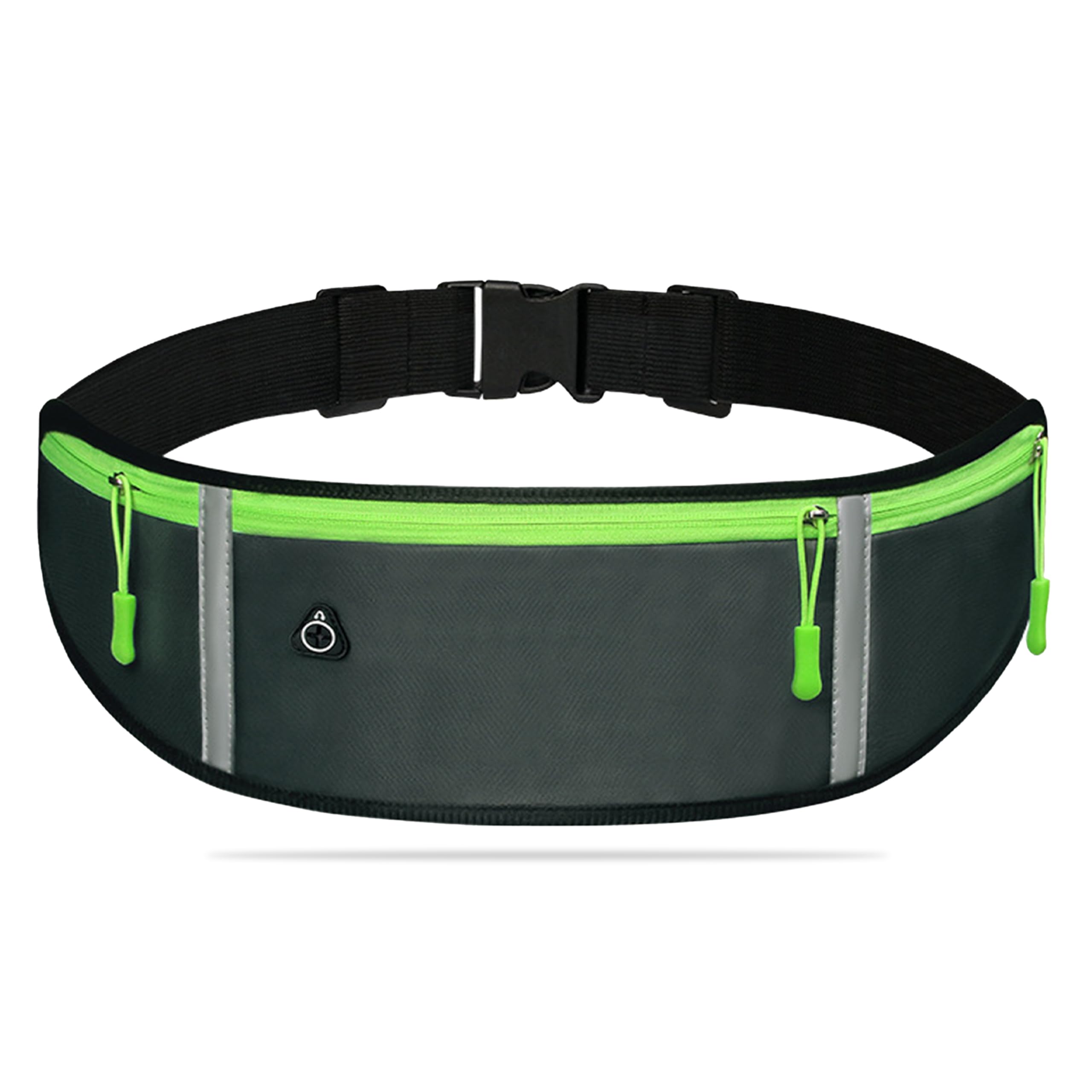 Kraptick Running Waist Belt with 3 Pockets | Adjustable, Waterproof & Sweatproof Jogging Belt | Sports Waist Pouch for Phone, Keys & Money | Lightweight Fitness Belt for Running, Gym, (Grey)-image-33