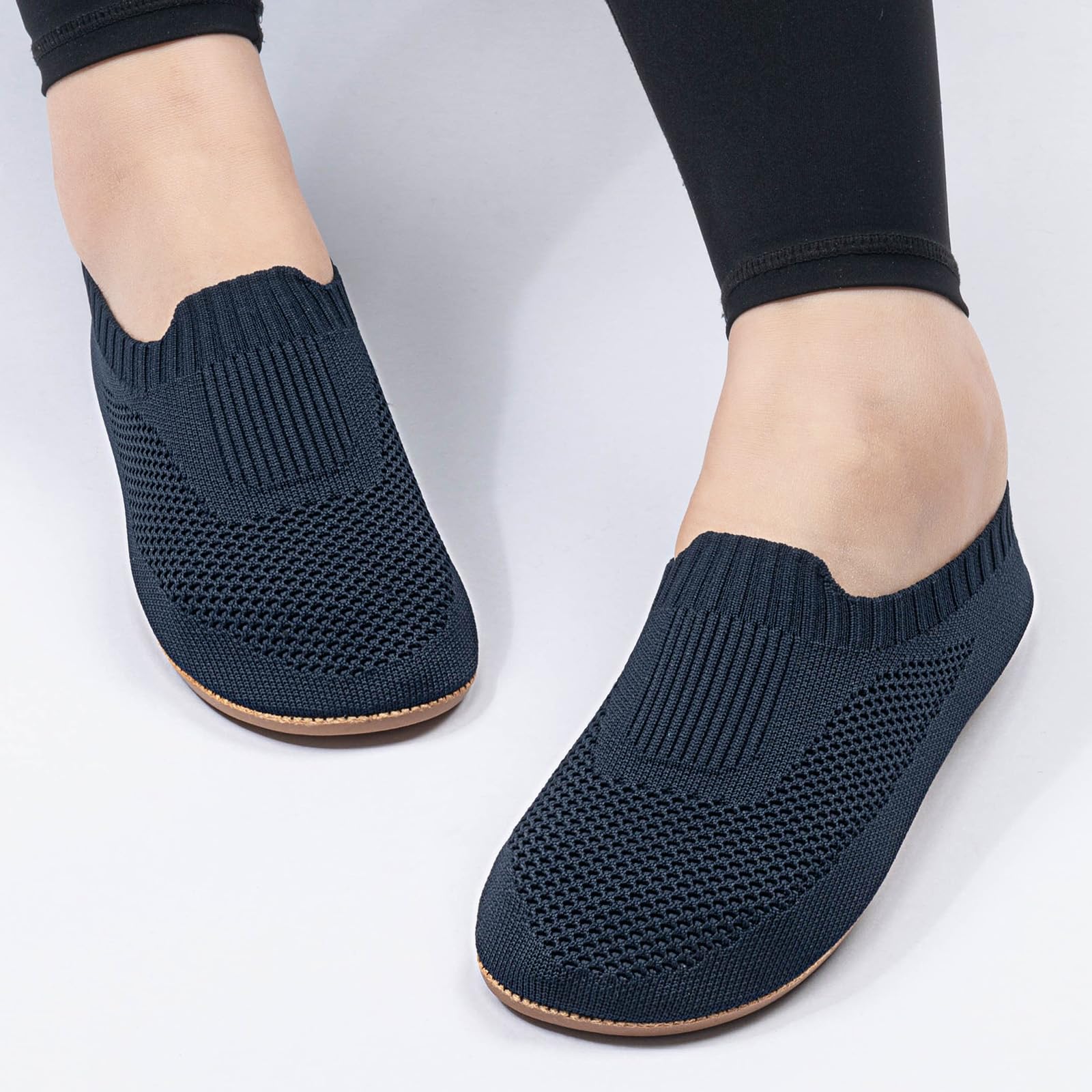 KOWAYI Chaussons Homme Antidérapantes Pantoufles Atmungsaktiv Confort d'intérieur Slippers Semelle en Caoutchouc Unisex Maison Chaussures