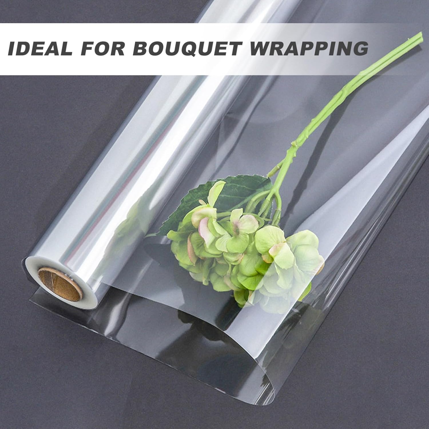 SEWOART Cellophane Wrap Roll 80cm x 10m Cello Bouquet Basket Wrapping for Baskets DIY Crafts and Florist Arrangements