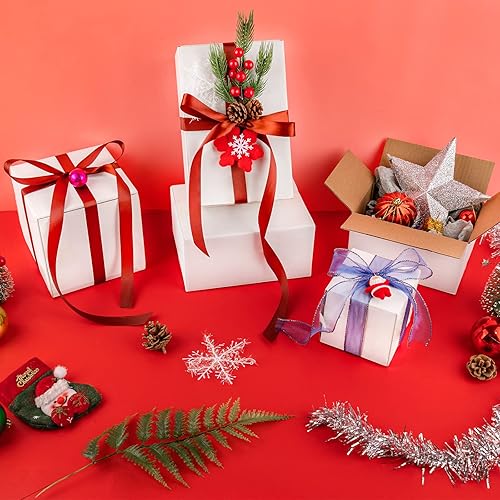 Miniatura 6 de Mat Board Center, caja de correo de 7 x 7 x 7 pulgadas, caja de cubo de 7 pulgadas, caja de embalaje cuadrada de regalo pequeña, cartón corrugado