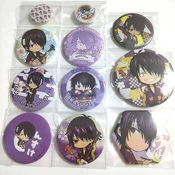 Amazon.co.jp: 銀魂 高杉晋助 SD 缶バッジ 11点セット キャラポップ