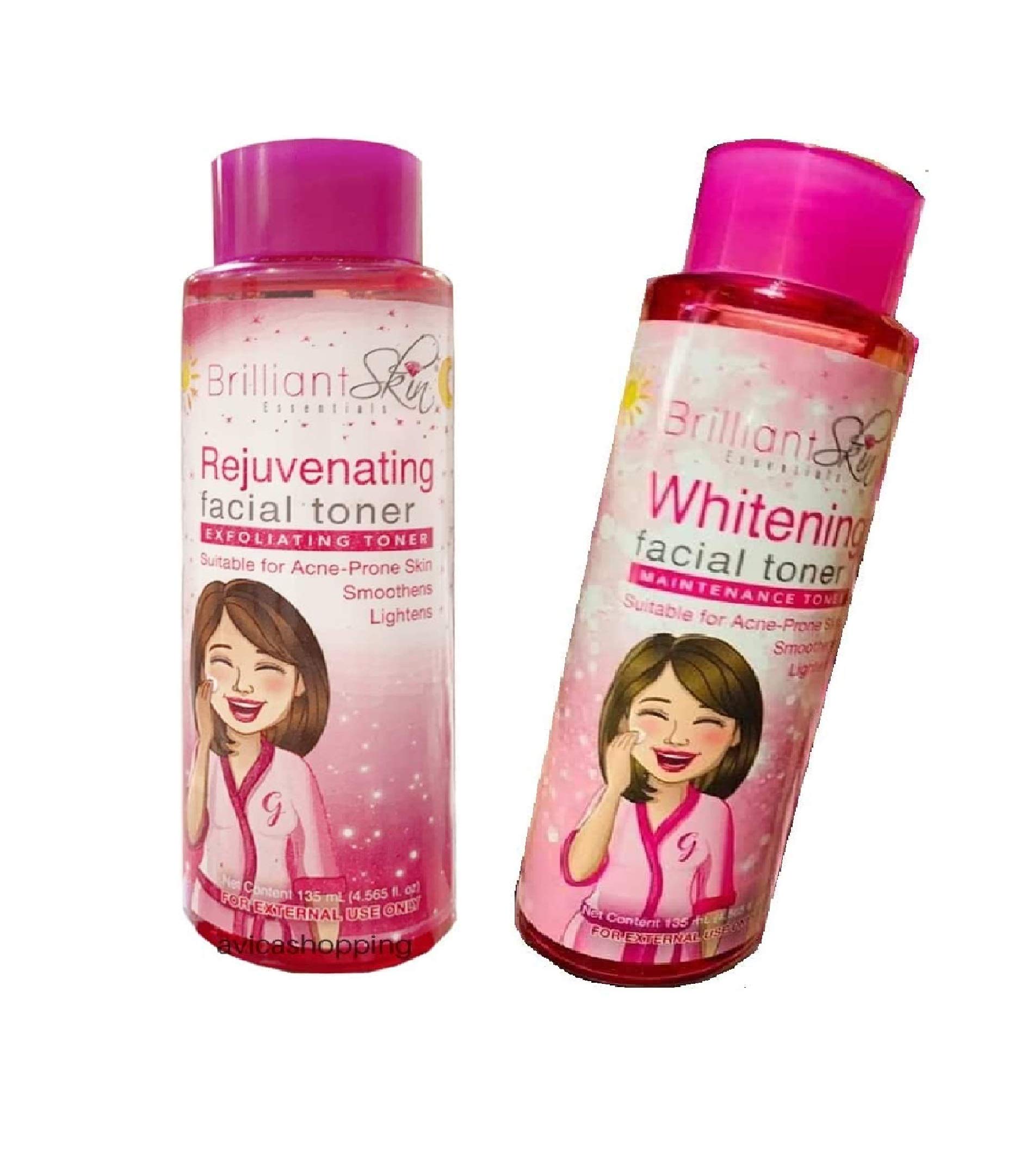 Brilliant Skin Rejuvenating and Whitening Toner Combo - 135ml