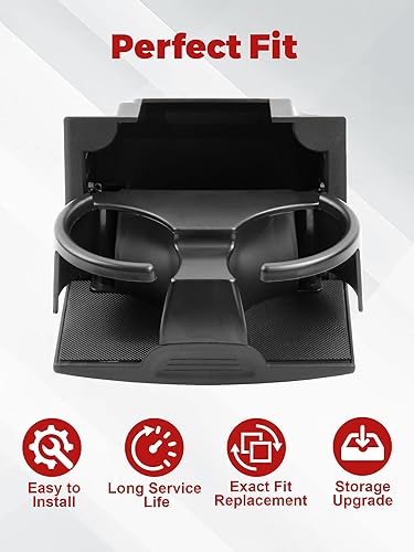 Miniatura 6 de Portavasos de consola compatible con Nissan Pathfinder 2005-2012, Nissan Xterra 2005-2015, Nissan Frontier 2005-2019 reemplaza 96965-ZP00C