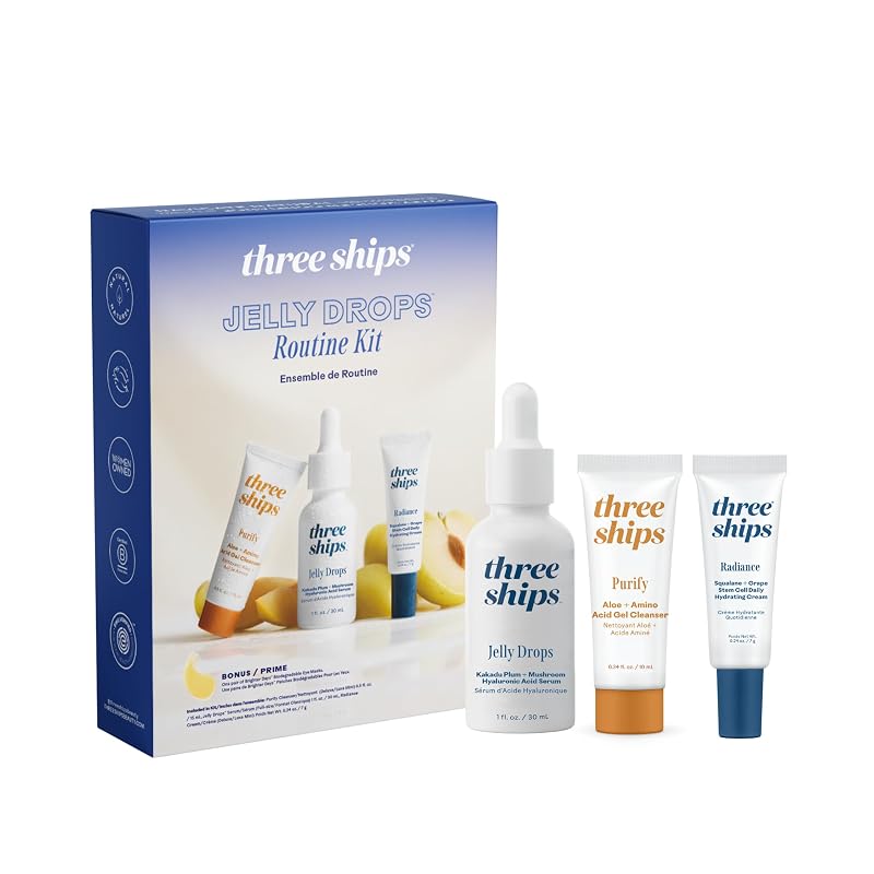 Kit de rotina de cuidados com a pele Jelly Drops Three Ships, 1 unidade