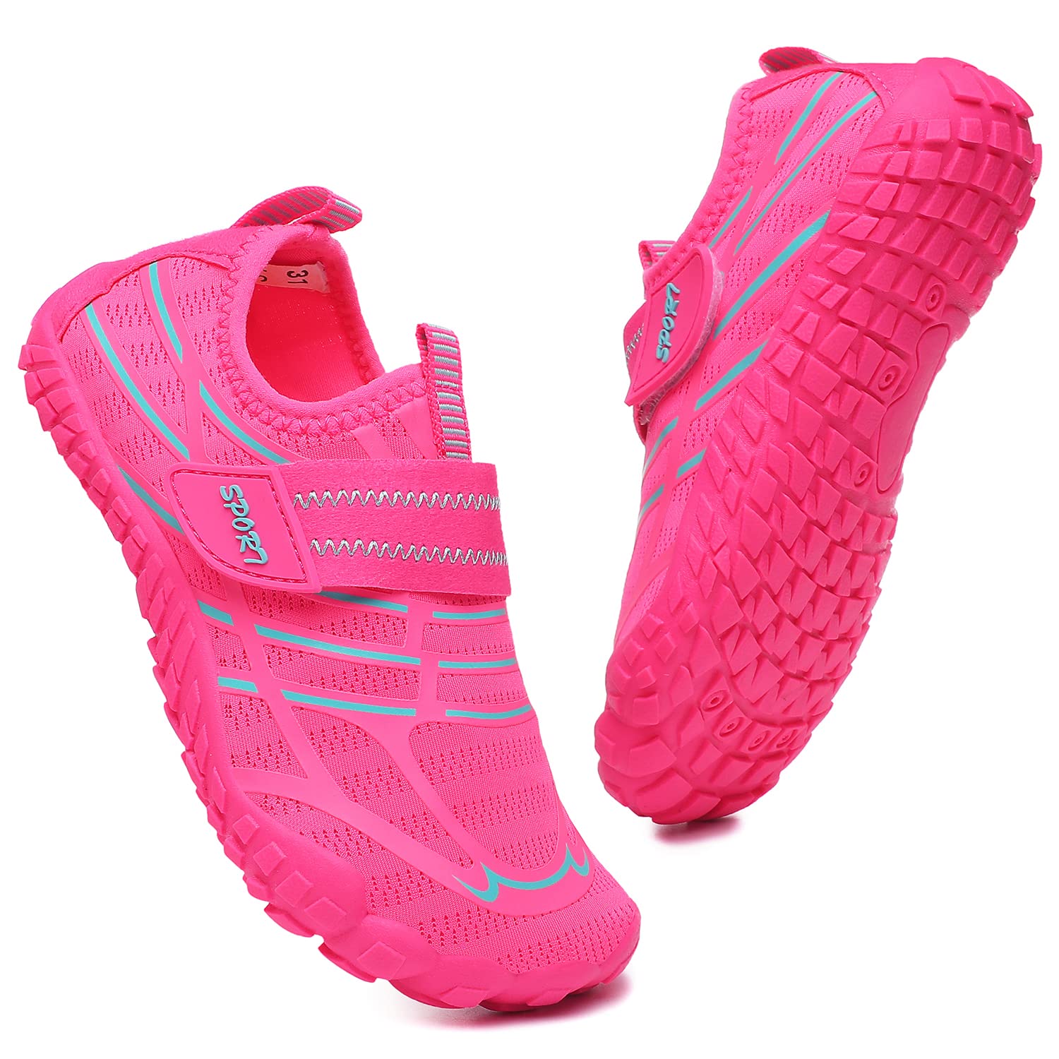 Chaussures d'eau Enfants Garçons Filles Séchage Rapide Antidérapant Pieds Nus Chaussures Plage Piscine Surf Sport Chaussures de Bain Aquatiques