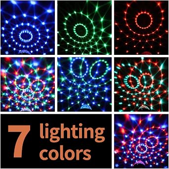 COIDEA Disco Ball Light, Sound Activated Party Strobe Light, DJ Rave Lights with Remote, LED Stage Lights for Karaoke Birthday Christmas Halloween Decorations Indoor