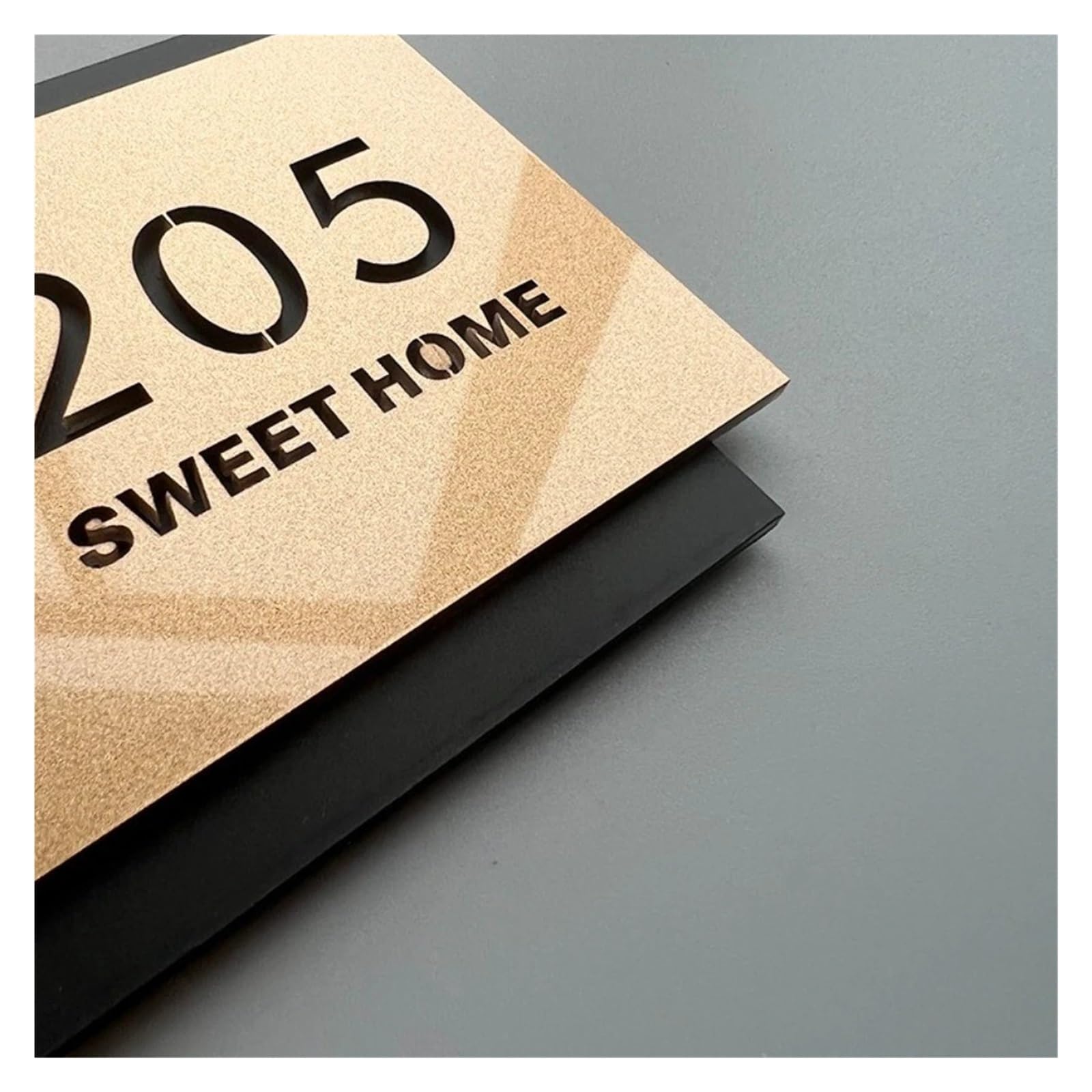 Placa Acrílica Moderna for Puerta, De Oficina, Tienda, Señalización, Número Casa, Nombre Familia, Dirección, Letras, Título, 1 Ud(3,20cmx20cm)