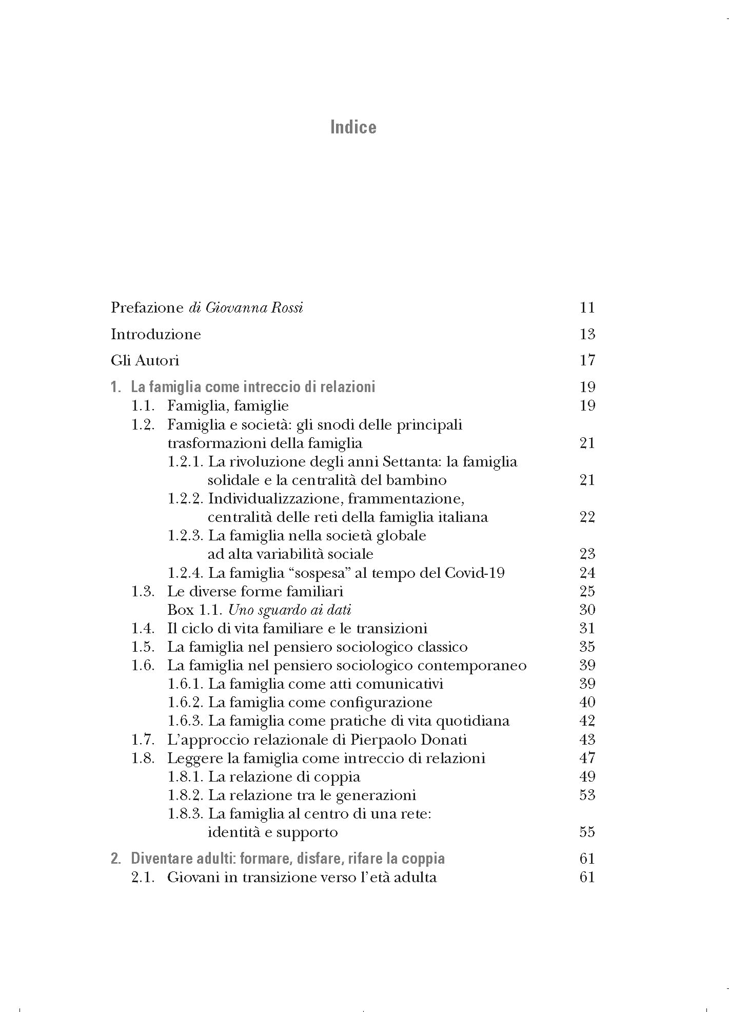 Sociologia della famiglia. Uno sguardo relazionale