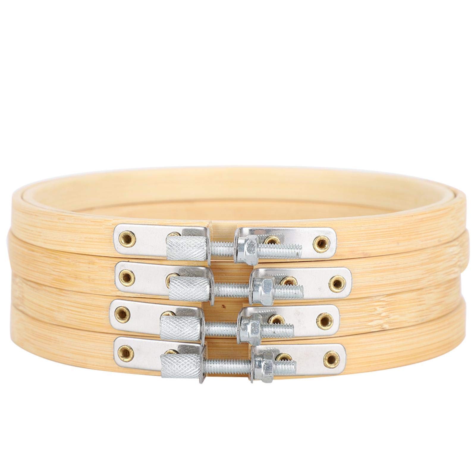 Lot De 12 Cerceaux à Broder En Bambou - Cercles Réglables 10cm Pour Broderie Et Loisirs Créatifs