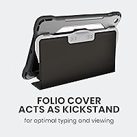 Vista 4 de Brenthaven Edge Folio - Funda resistente para iPad con soporte, solo se adapta a Apple iPad de 9ª, 8ª y 7ª generación (10.2 pulgadas), funda a