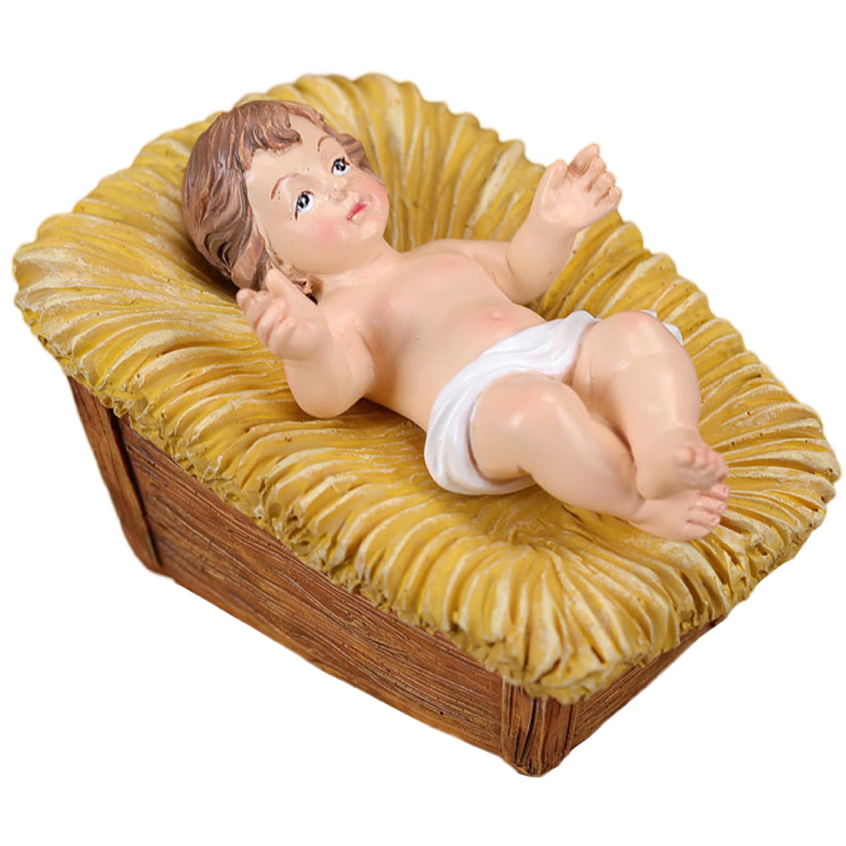 Wedhapy Baby Jesus Figurine Baby Jesus Figure Mini Resin Saint Figurine with Clear Details Religious for Home, Office and Church Decor, Ideal for Believers Style 2
