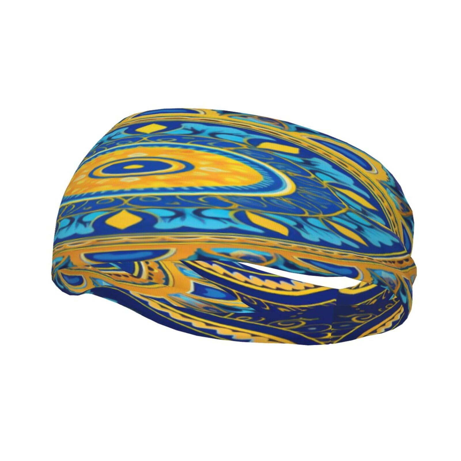 Greek Mati Mataki-Matiasma Evil Eye Fashionable Sports Decoration, Sweat Resistant Headband, Hair Band, Breathable Sweat Wicking Fitness Equipment Headbands for Women Men